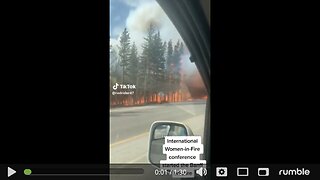 Women Unite... Not so controlled wildfire burn in Banff Ab. Can you say ironic?