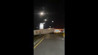 Failed Turn By Truck On Highway 401