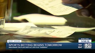 Sports betting in Arizona starts Thursday