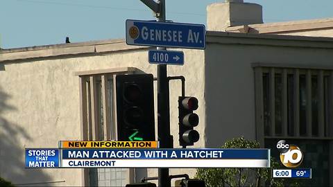 man attacked with hatchet