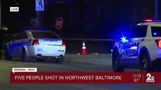 Five people injured in shooting in Northwest Baltimore