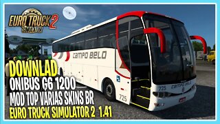 MOD GRÁTIS ONIBUS MARCOPOLO G6 1200 EURO TRUCK SIMULATOR 2 1.41