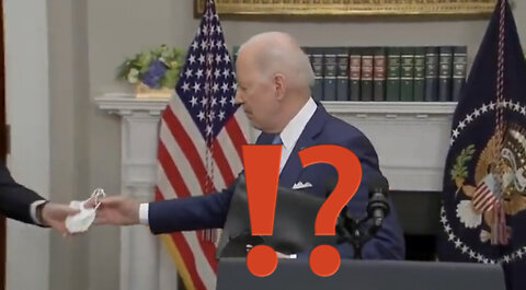 A Seemingly Disoriented Biden Hands His Mask To Justice Bayer And Then Walks Off MASKLESS