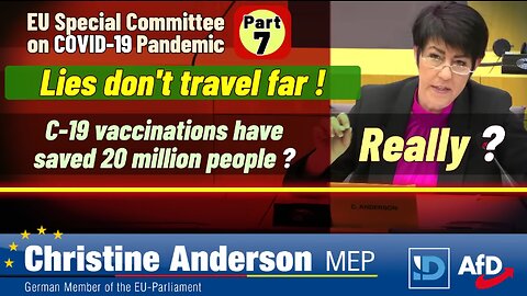 MEP Christine Anderson grilled EU Special Committee members on COVID "vaccines"