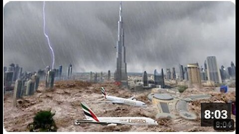 Dubai Destroyed in 2 minutes - Heavy Flash Flooding with destructive Squalls