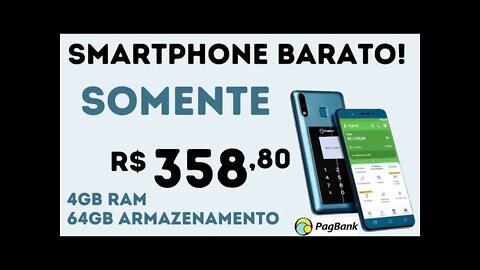 Smartphone barato! 4gb de ram e 64gb interno! Pagphone por R$ 358,80 e 2 anos de Garantia!