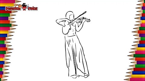 Mulher Tocando Violino| Woman Playing Violin |Desenhos Irados Nº 007| 2021