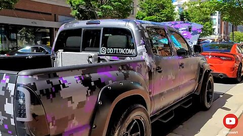 Insane Turbo Toyota Tacoma and Giant Ford F650 at Cars and Cigars Ashburn