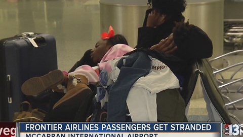 Frontier passengers stranded at McCarran Airport