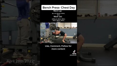 Bench press routine 300lbs(95% 1rm)