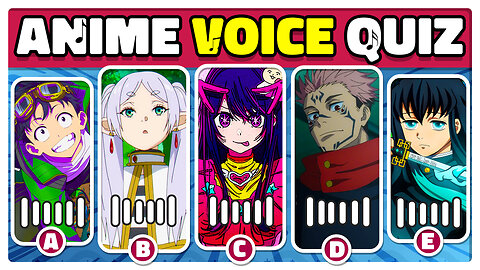 Anime Voice Quiz [ 50 Characters ] Guess The Character By Their Voice