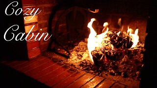 2 hours Cozy Fireplace Burning | Cracking Fire Sounds |Crickets Relaxing Sleep Music | Stress Relief