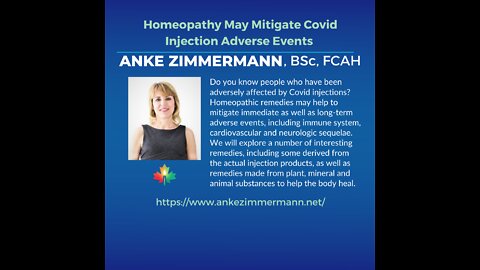 Homeopathy May Mitigate Covid Injection Adverse Events: Anke Zimmermann