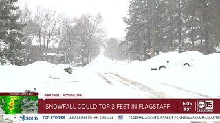 Snow fluries hit Flagstaff area