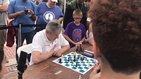 GM Max Dlugy (2513) vs IM John Bartholomew (USCF 2448), Chess in Central Park, Part 2