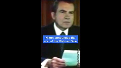 President Nixon announces the end of the Vietnam War | OldSchoolRepubs