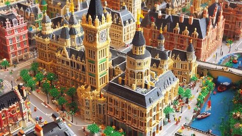 Beautiful LEGO Brick Cities On An Infinite Zoom