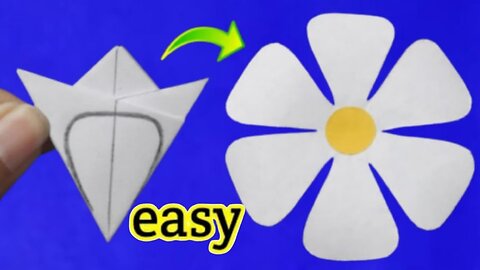 Easy Paper Flower Making Craft / How To Make Paper Flower / Very Easy Paper Flower Craft Idea / DIY