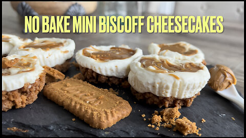 No Bake Mini Biscoff Cheesecakes