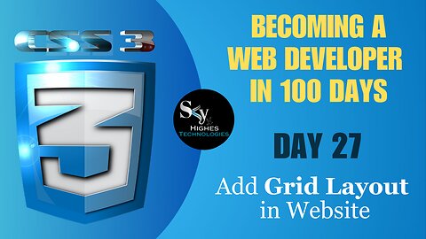Learn CSS | Grid Layout Add our Website | Day 27 | Web development course 2023