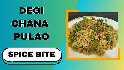 Degi Chana Pulao Recipe By Spice Bite By Sara