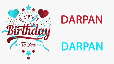 Happy Birthday to Darpan - Hindi Birthday Wish From Birthday Bash