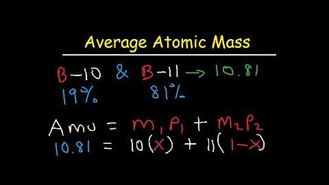 Average Atomic Mass Practice Problems