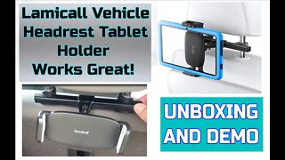 Works Great Lamicall Vehicle Headrest Tablet Holder With Unboxing