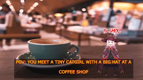 Pov you meet a catgirl vtuber at a coffee shop