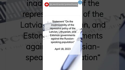 Trailer: State Duma Condemns Baltic Repressive Policy Against Russian-Speakers