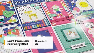 Love From Lizi | February 2022 card kit | 10 cards 1 kit