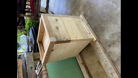 Brood box, for rescue bees. Frame of brood, frame of honey, bucket o bees, well ahhhh, new colony.