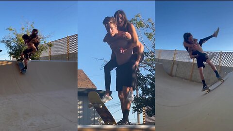 Shaun White Shows Skateboarding Skills Carrying Girlfriend Nina Dobrev