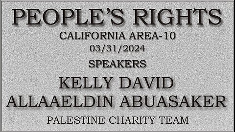People's Rights presents - Palestine Charity Team
