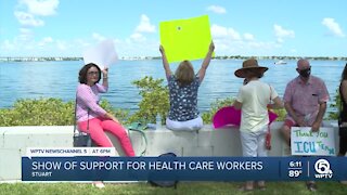 Show of support for health care workers in Stuart