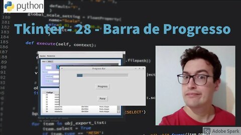 Curso Tkinter - Aula 28 - Barra de Progresso - Python