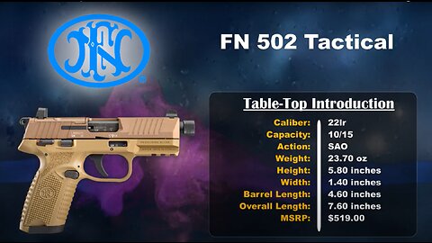FN 502 Tactical Unboxing and Table Top Review