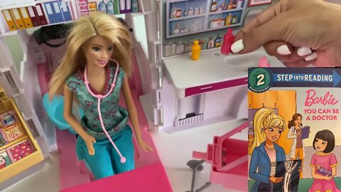 BARBIE DOCTOR TOYS AMBULANCE CLINIC READ ALOUD STORYTIME