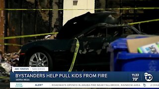 Witnesses describe helping trapped children in garage fire