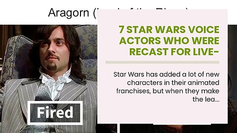7 Star Wars Voice Actors Who Were Recast For Live-Action