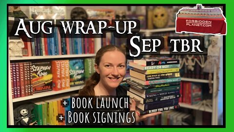 August wrap-up & September TBR (29 books) + bookshop signings & book launch ~ BookTube AuthorTube