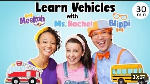 Blippi😍 & Ms Rachel 😘Learn Vehicles 🛻- Wheels on the Bus🚐 - Videos for Kids 🧟
