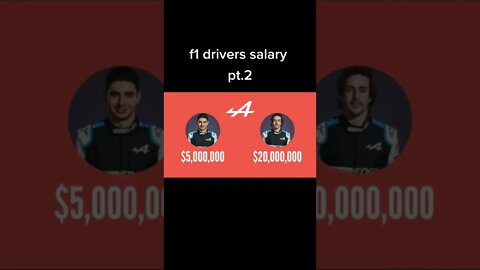 How mush F1 drivers (salary) earn? (earnings, f1 drivers earnings, f1, f1 22, formula 1 #shorts