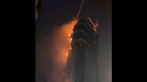 Massive Fire At A Skyscraper In Hong Kong
