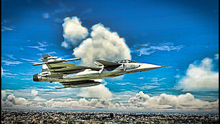 Saab JAS 39 Gripen Deimos G39 Griffen Bangkok, Thailand. Swooping through area observing the sights.