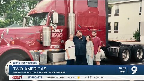 Two Americas: Life on the road for female truck drivers