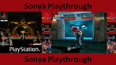 Mortal Kombat 4 Sonya Playthrough PS1 Playstation 1