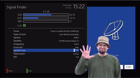 Edision OS MIO+ Open Atv - How To Manually Enter A Satellite Transponder