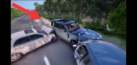 BeamNG Drive - Highway Car Crashes #8 Nitro Cross