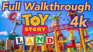 [4k] Disney's Toy Story Land - Full Walkthrough Tour